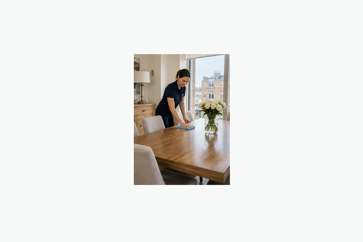 Cleaner working in a London home near Angel